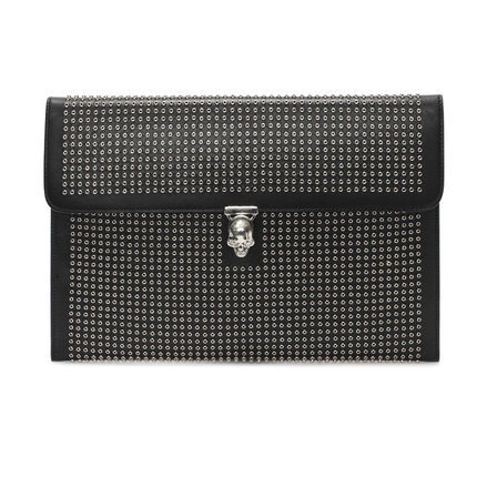 正品直邮2016新款Alexander McQueen麦昆女包牛皮手拿包35870003