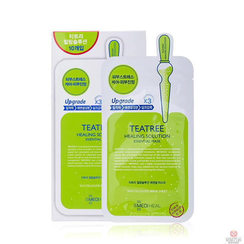 MEDIHEAL/美迪惠尔/韩国可莱丝茶树控油面膜10片装 MEDIHEAL/美迪惠尔/韩国可莱丝茶树控油面膜10片装