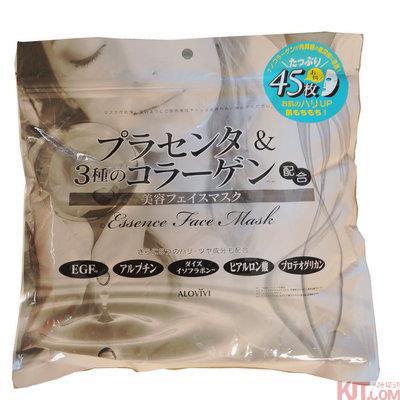 日本 ALOVIVI 美容保湿面膜 羊胎素 胶原蛋白 45片
