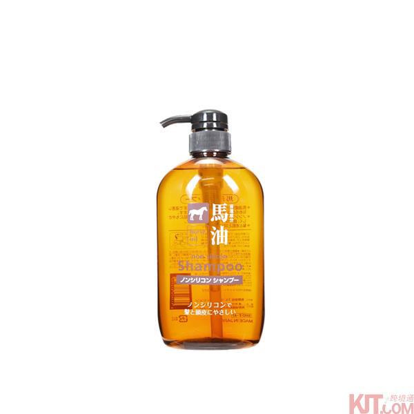 日本进口马油无硅洗发水-熊野油脂 马油滋润无硅洗发水600ml