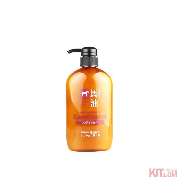 日本进口山茶花油护发素-熊野油脂 马油山茶花油护发素600ml