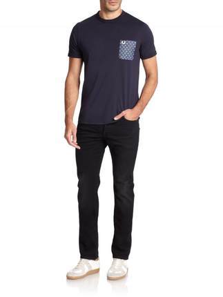 美国直邮FRED PERRY S00551K男T恤短袖圆领纯棉口袋印花夏季包邮 美国直邮FRED PERRY S00551K男T恤短袖圆领纯棉口袋印花夏季包邮