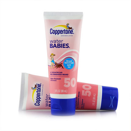 美国coppertone 水宝宝防晒霜正品SPF50 防水防汗海边防晒 88ml