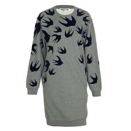 正品 MCQ 麦昆2016春夏新款女士丝绒燕子卫衣连衣裙379194 RGH85