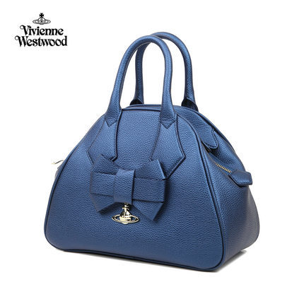Vivienne Westwood/薇薇安威斯特伍德蓝色荔枝纹蝴蝶Logo手提包 Vivienne Westwood/薇薇安威斯特伍德蓝色荔枝纹蝴蝶Logo手提包