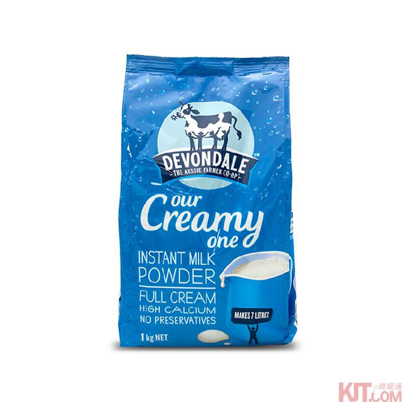 澳大利亚进口高钙全脂奶粉-Devondale德运奶粉 高钙全脂奶粉 中老年学生孕妇成人奶粉1kg