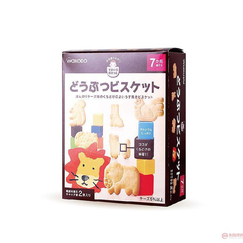 日本进口磨牙棒-和光堂磨牙棒 高钙奶酪动物饼干 25g*2入 日本进口磨牙棒-和光堂磨牙棒 高钙奶酪动物饼干 25g*2入