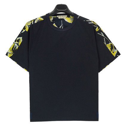 正品 MARNI玛尼 16春夏男士时尚印花潮款拼色百搭T恤 M05GC0003