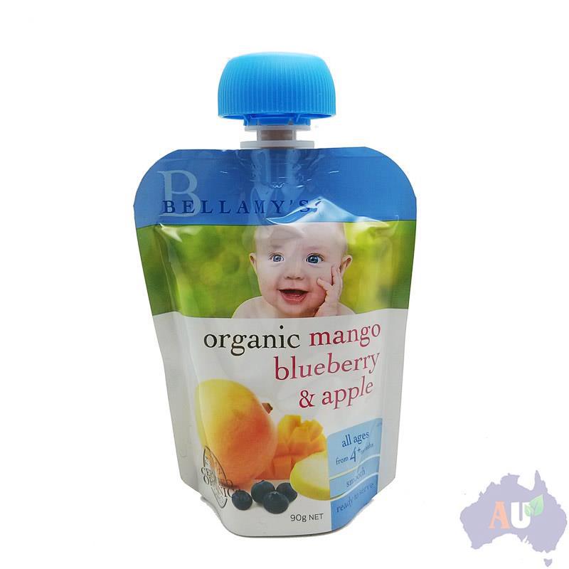 Bellamy 贝拉米 有机婴幼儿芒果蓝莓苹果果泥 90g 4个月以上 Bellamy 贝拉米 有机婴幼儿芒果蓝莓苹果果泥 90g 4个月以上