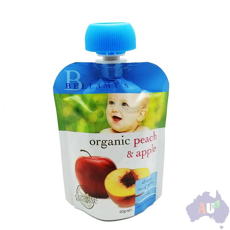 Bellamy 贝拉米 有机婴幼儿桃子苹果果泥 90g 4个月以上