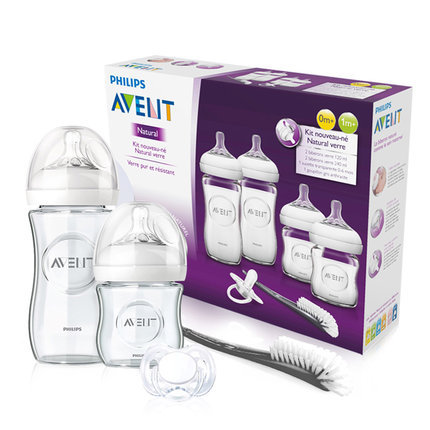 新安怡自然原生玻璃奶瓶套装120ml*2+240ml*2 送奶瓶刷送安抚奶嘴 新安怡自然原生玻璃奶瓶套装120ml*2+240ml*2 送奶瓶刷送安抚奶嘴