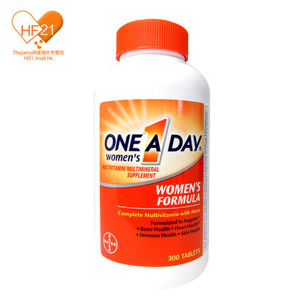 BY4美国直邮Bayer拜耳One A Day女性复合维生素多矿物质300粒 BY4美国直邮Bayer拜耳One A Day女性复合维生素多矿物质300粒