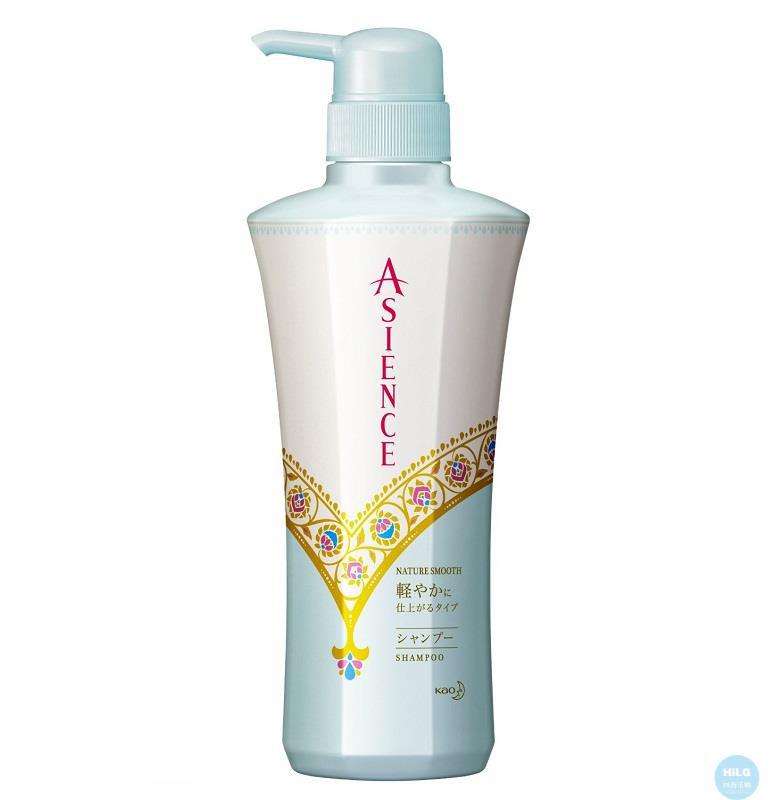 Kao花王 ASIENCE亚羡姿滋养舒圧洗发水轻盈清爽控油去屑480ml蓝色清爽型
