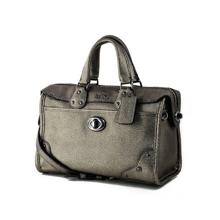 COACH/蔻驰金属光泽皮革手提单肩拉链女包33684-QBBRS COACH/蔻驰金属光泽皮革手提单肩拉链女包33684-QBBRS