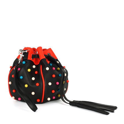 正品RED VALENTINO华伦天奴 女士钉珠拼色时尚手提包JQ2B0562-NPZ 正品RED VALENTINO华伦天奴 女士钉珠拼色时尚手提包JQ2B0562-NPZ