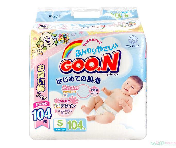 日本大王GOO.N 增量装S104片 VE系列婴儿纸尿裤