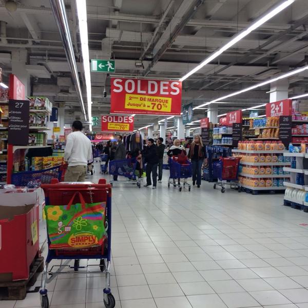 Photo taken at Carrefour by Serguei O. on 1/25/2014-法国尼斯罗屈埃比利埃街 Photo taken at Carrefour by Serguei O. on 1/25/2014