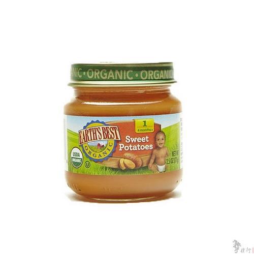 Earths best一段甜薯泥 71克/罐