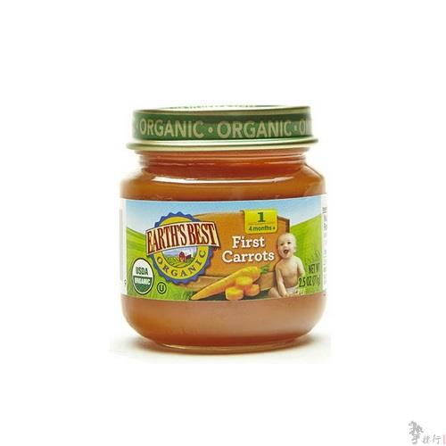 Earths best一段胡萝卜泥 71克/罐