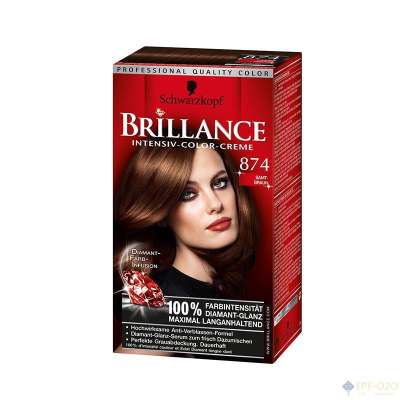 Schwarzkopf施华蔻 无氨专业染发剂 Brillance 874号栗棕色 250g Schwarzkopf施华蔻 无氨专业染发剂 Brillance 874号栗棕色 250g