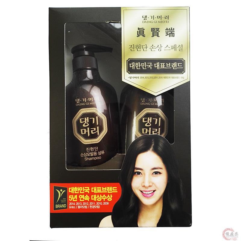 韩国 DAENG GI MEO RI康绮墨丽 控油 防脱 密发 固发 滋养 洗发水乳套装 500M 2瓶