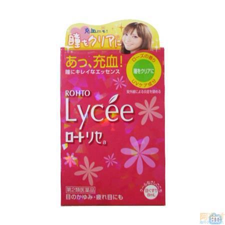 日本进口维他命添加滴眼液-ROHTO乐敦滴眼液 维他命添加滴眼液 缓解眼疲劳 添加维他命B12(Lycee 8ml薄荷型)