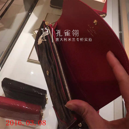 Louis Vuitton路易威登lv钱包女16新款棋盘格长款口盖钱夹N61227