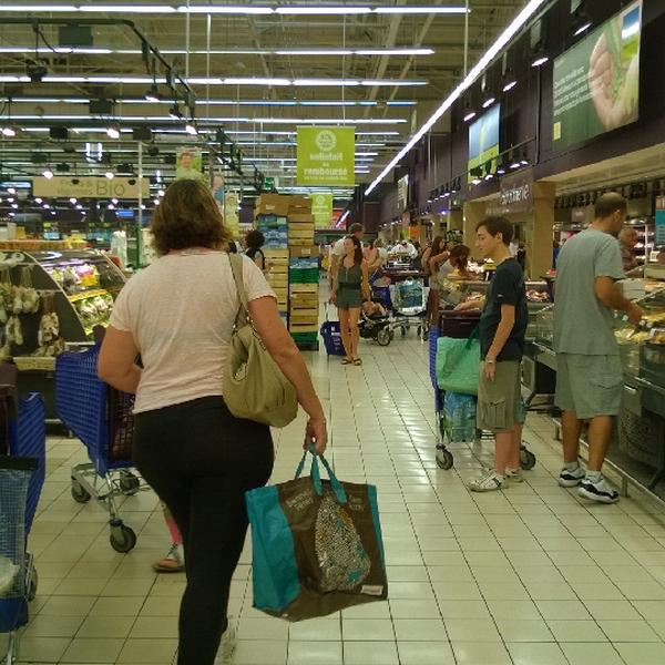 Photo taken at Carrefour by Greta B. on 7/26/2014-法国昂蒂布圣克洛德大道 Photo taken at Carrefour by Greta B. on 7/26/2014