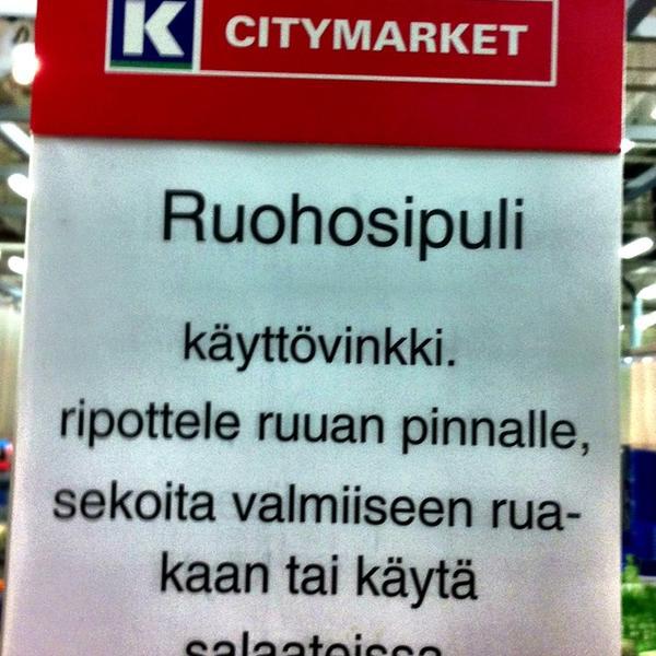 Photo taken at K-citymarket by Heka M. on 9/27/2012-新地区万塔瓦力莫路9 Photo taken at K-citymarket by Heka M. on 9/27/2012