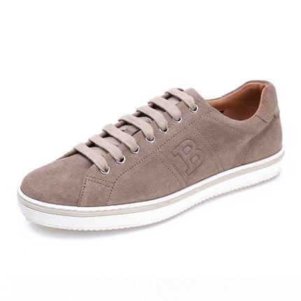 Bally/巴利正品男鞋男士休闲鞋系带板鞋牛反绒皮低帮真皮平底鞋