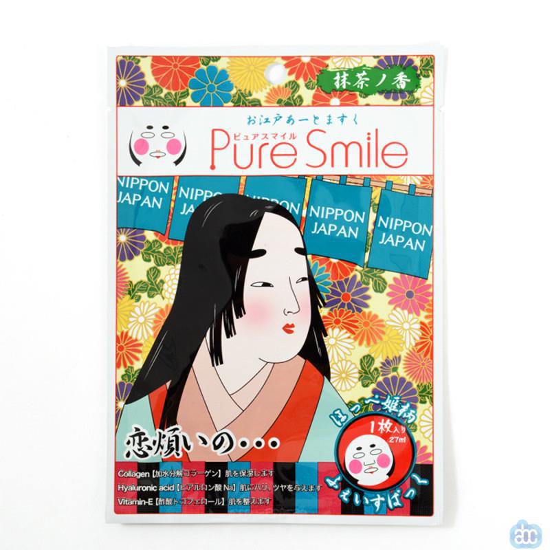 Pure smile 面膜 日本进口沪江脸谱面膜 含玻尿酸原液补水面膜 保湿滋润贴片面膜(有香味)