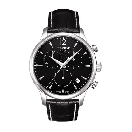 全球联保天梭TISSOT-俊雅系列 T063.617.16.057.00男表皮带石英表