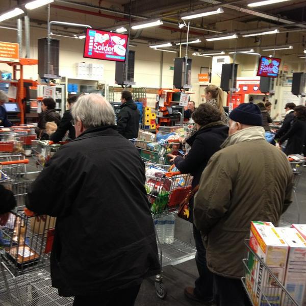 Photo taken at Colruyt by Tom S. on 1/18/2013