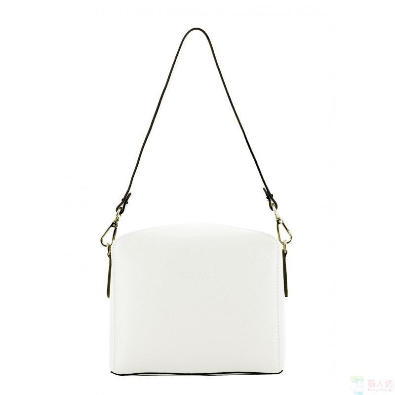 POURCHET 法国宝榭Cassetta 系列 单肩斜挎包 白色 86005