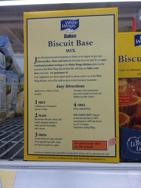 澳大利亚进口饼干胚-White Wings基础饼干胚170g