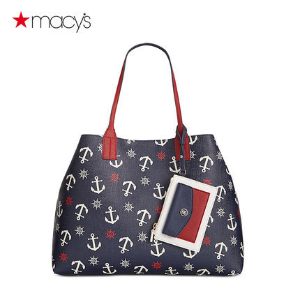 Tommy Hilfiger女士双面两用托特包手提包单肩包Macy's2612648664 Tommy Hilfiger女士双面两用托特包手提包单肩包Macy's2612648664