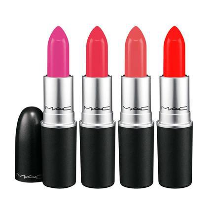 魅可口红正品 MAC水漾润泽显色唇膏3g 姨妈色 CHILI/RUBY WOO