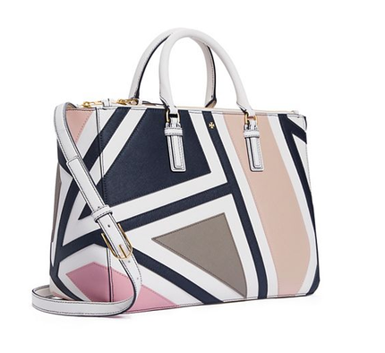 美国直邮 Tory Burch 51159760女拼缀图案中号手提单肩包 美国直邮 Tory Burch 51159760女拼缀图案中号手提单肩包