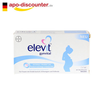 elevit爱乐维叶酸孕妇专用 复合维生素60粒 德国直邮