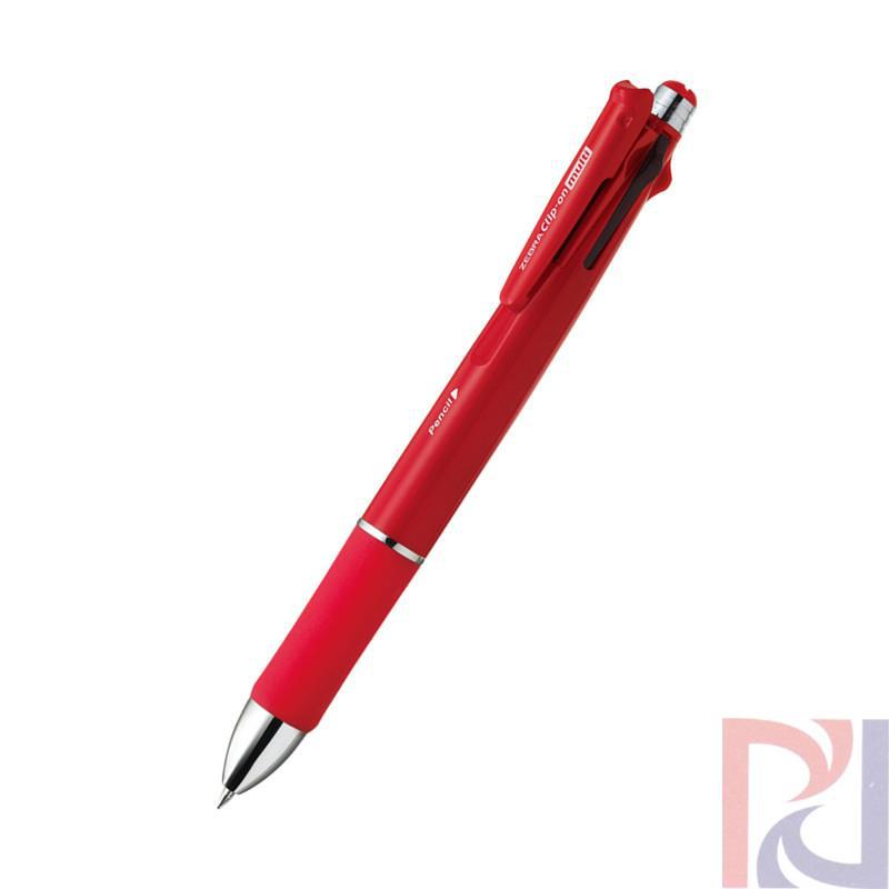 日本原装 斑马Zebra 多功能笔(含0.5mm自动铅笔 和 四色0.7mm圆珠笔) 红色笔身