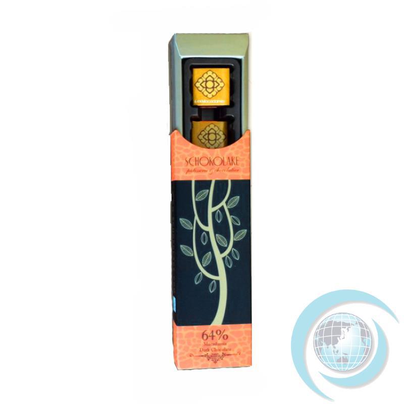 SCHOKOLAKE 巧克力云庄 厄瓜多尔庄园精选 百分之64 夏威夷豆巧克力薄片(12入)