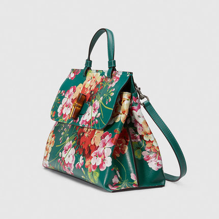 Gucci/古奇gucci女包15新款中号花朵印花手提包392013 CWB1N 3163 Gucci/古奇gucci女包15新款中号花朵印花手提包392013 CWB1N 3163