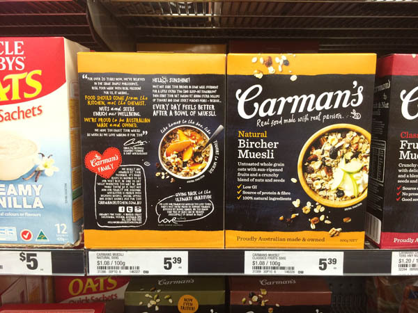 澳大利亚进口麦片粥-Carman's天然麦片粥500g