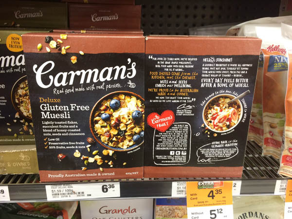 澳大利亚进口什锦早餐-Carman's无谷蛋白牛奶什锦早餐400g