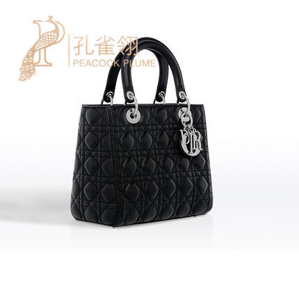Dior迪奥女包16新款女纯黑简约时尚圆印士方形手提包CAL44551 N0 Dior迪奥女包16新款女纯黑简约时尚圆印士方形手提包CAL44551 N0