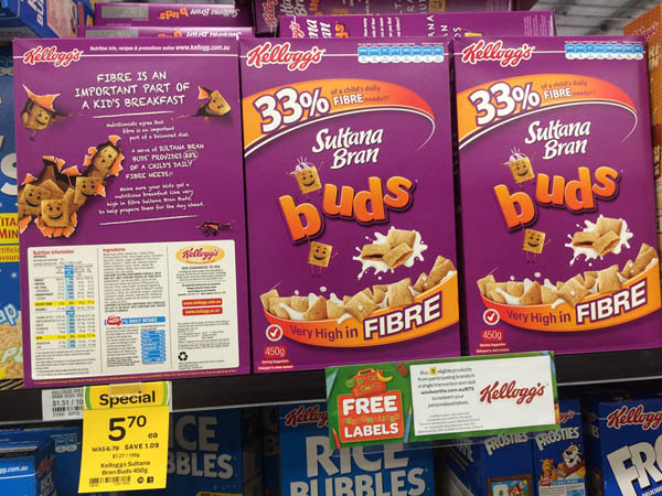 澳大利亚进口谷物饮品-Kellogg's Sultana麸皮味谷物冲饮 谷物饮品450g