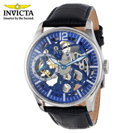 INVICTA正品全自动机械表男表皮带腕表防水商务双面镂空大表盘