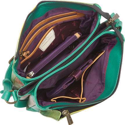 美国直邮 Anuschka CT39-273082 女斜挎包小号孔雀图案包邮