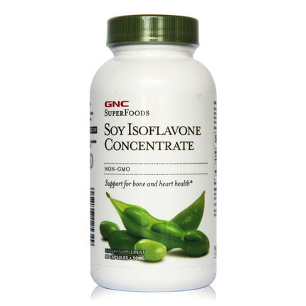 美国正品 GNC浓缩大豆异黄酮90粒软胶囊雌激素调理内分泌卵巢保养