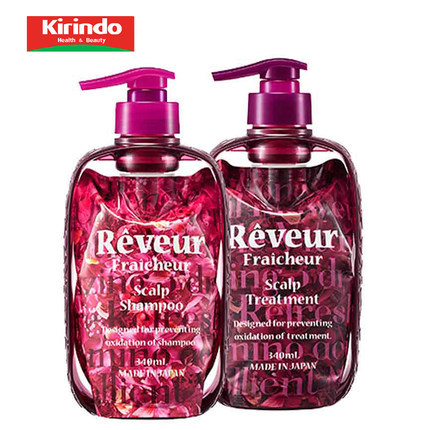 日本进口Reveur无硅油头皮护理洗发水护发素340ml*2油性发质包邮